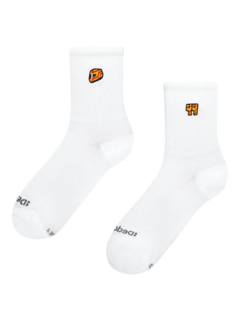 Gerippte Mid-Calf-Socken Gib Gas