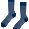 Blaue und graue gemusterte Socken