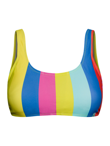 Lustiges sportliches Bikinioberteil Sommerstreifen