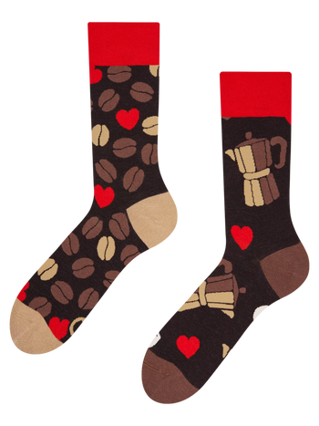Lustige Socken Kaffeeliebe
