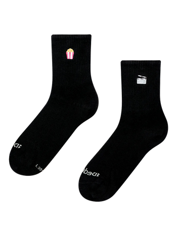 Gerippte Mid-Calf-Socken Movie Night