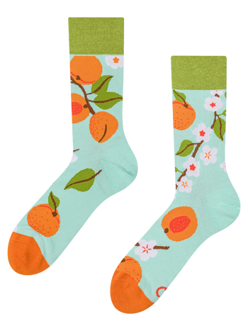Lustige Socken Aprikosen