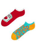 Lustige Sneakersocken Pommes mit Ketchup