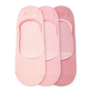 3er-Pack No-Show-Socken aus Baumwolle Puderrosa