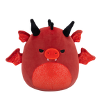 Squishmallows Salami der rote Drache mit wütenden Augen und glitzerndem Bauch, 20 cm
