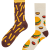 Lustige Socken Burger und Pommes Frites