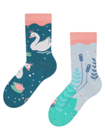 Lustige Kindersocken Schwäne