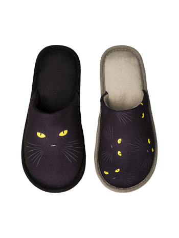 Lustige Hausschuhe Katzenaugen