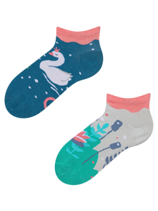 Lustige Knöchelsocken für Kinder Schwäne