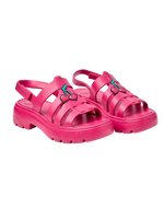 Dunkelrosa Eva Fisherman Sandalen für Damen