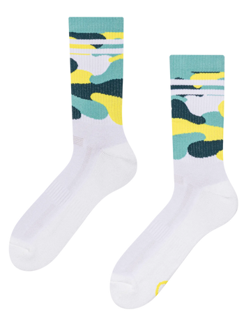 Lustige funktionelle Socken Limette Tarnfarbe