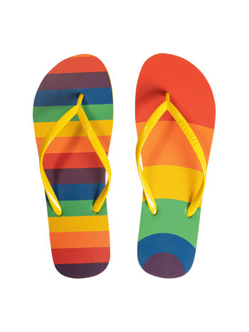 Lustige Flip-Flops Regenbogenstreifen
