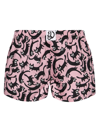 Lustige Damenshorts Rosa Katzen