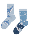 Lustige Kindersocken Grauer Hai
