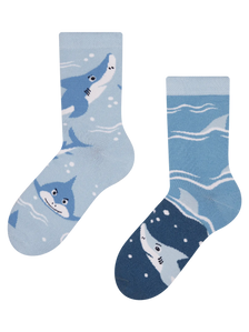 Lustige Kindersocken Grauer Hai