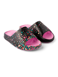 Lustige chunky Pantoletten Bunte Tropfen
