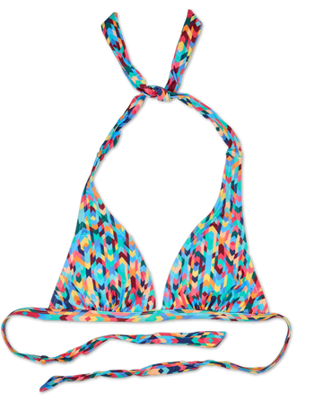 Lustiger Bikinioberteil in Triangelform Buntes Mosaik