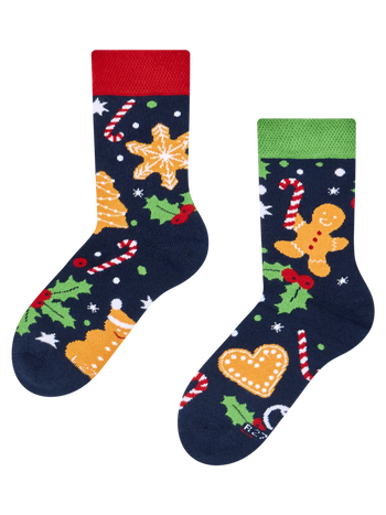 Warme Kindersocken Lebkuchen & Süßigkeiten