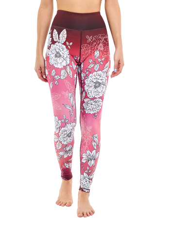 Lustige Sportleggings Zarte Rosen