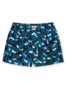Lustige Shorts für Männer Wolf und Mond