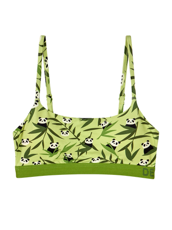 Lustige Modal-Damenbralette Pandas und Bambus
