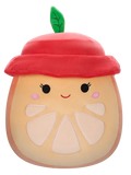 Squishmallows Celia die Orangenscheibe mit rotem Fischerhut, 30 cm