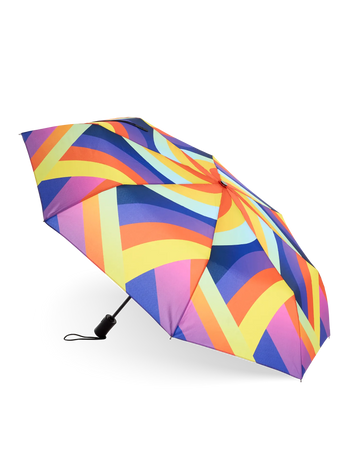 Lustiger Regenschirm Regenbogenfarben