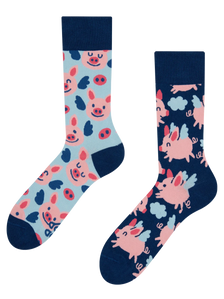 Lustige Socken Fliegende Schweine