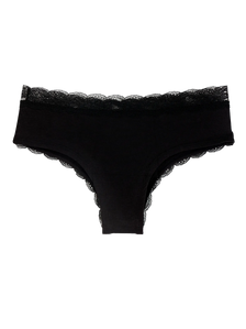 Echte schwarze Spitzenhöschen für Frauen