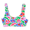 Lustiges sportliches Bikinioberteil Verrückte Blumen