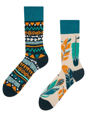 Lustige Socken Federn