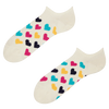 Lustige Sneakersocken Bunte Herzen