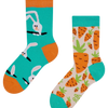 Lustige Kindersocken Kaninchen und Karotte