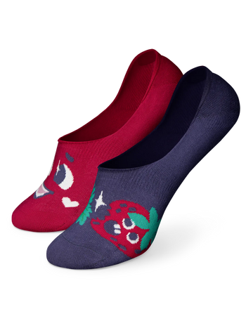 Lustige No-Show-Socken Glückliche Erdbeeren