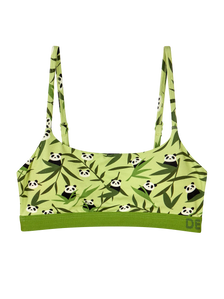 Lustige Modal-Damenbralette Pandas und Bambus