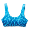 Lustiges sportliches Bikinioberteil Aqua-Mandala