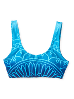 Lustiges sportliches Bikinioberteil Aqua-Mandala
