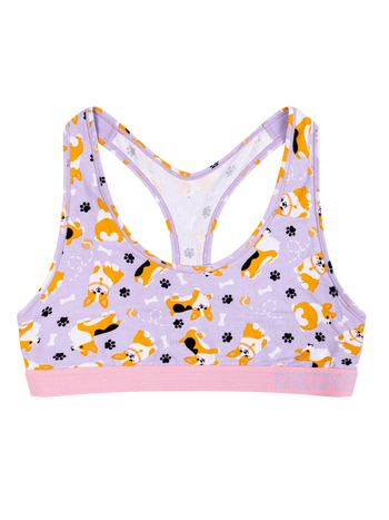 Lustige Damenbralette Corgi-Hund