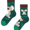 Lustige Kindersocken Koala und Blätter