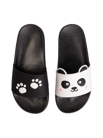 Lustige Pantoletten für Kinder Pandapfoten