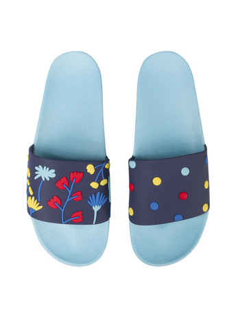 Lustige Pantoletten Aquarell-Blumen