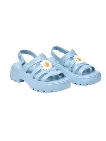 Puderblaue Eva Fisherman Sandalen für Damen