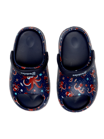 Lustige Baby-Clog-Sandalen mit dicker Sohle Roter Oktopus