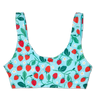 Lustiges sportliches Bikinioberteil Kleine Erdbeeren