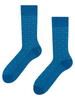 Blaue und Limette gemusterte Socken