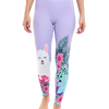 Lustige Sportleggings Lama und Blumen