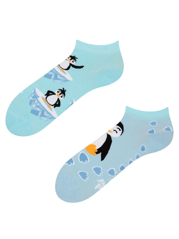 Lustige Knöchelsocken Fröhlicher Pinguin
