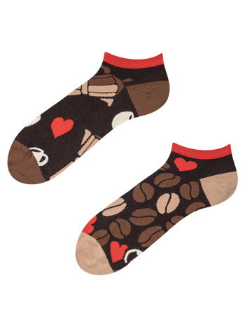 Lustige Knöchelsocken Kaffeeliebe