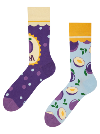 Lustige Socken Pflaumenkonfitüre