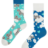 Lustige Socken - Schafe und Wolken